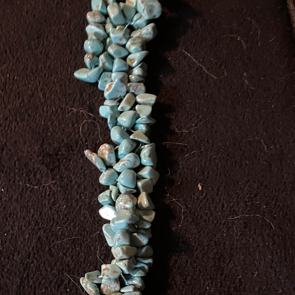 Vintage Turquoise Beaded Necklace 17 inches one call out - Picture 2 of 3